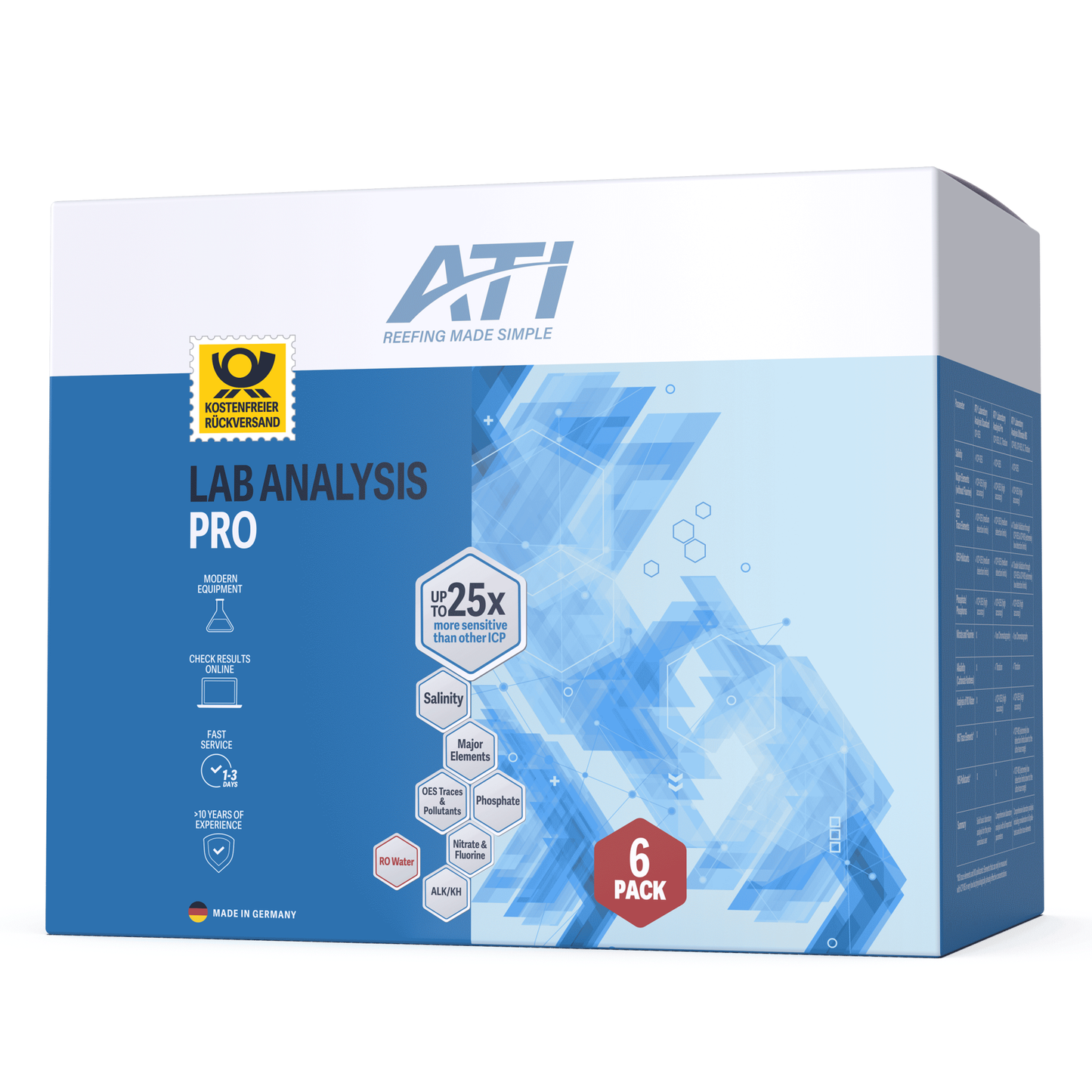 ATI ICP-OES Pro Lab Water Analysis (6-Pack) - With Return Shipping
