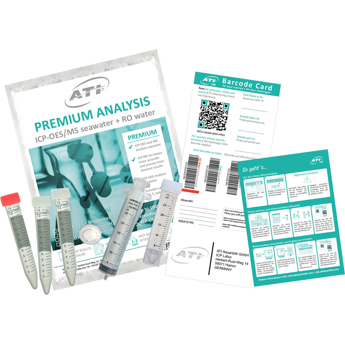 ATI ICP-MS Premium Water Analysis - US Version w/ Pre-Paid Return Shipping