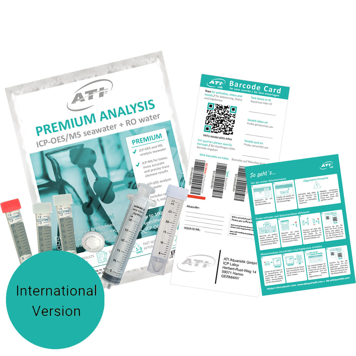 ATI ICP-MS Premium Water Analysis - International Version w/ No Return Shipping